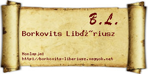Borkovits Libériusz névjegykártya